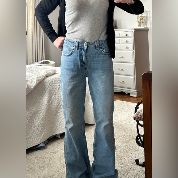 Free People We the Free Ava High Rise Bootcut jeans tag 26, size 28 light wash - Picture 5 of 6